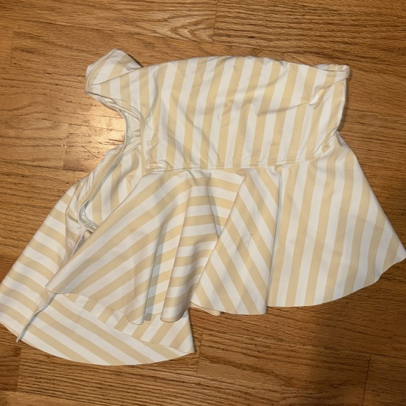 WeWoreWhat Positano Stripe Off Shoulder Swim Top with matching cheeky bottom!!! - Picture 6 of 8